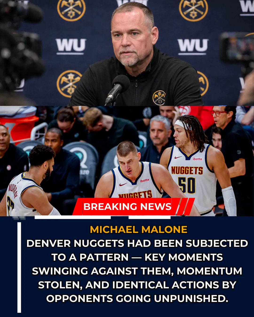 “WE DIDN’T LOSE BECAUSE WE WERE WEAK — WE LOST BECAUSE YOU CHEATED.” MICHAEL MALONE’S RAGE-FUELED OUTBURST IGNITES AN NBA FIRESTORM — AND ADAM SILVER’S RESPONSE TURNS IT INTO A LEAGUE CRISIS ??? 003