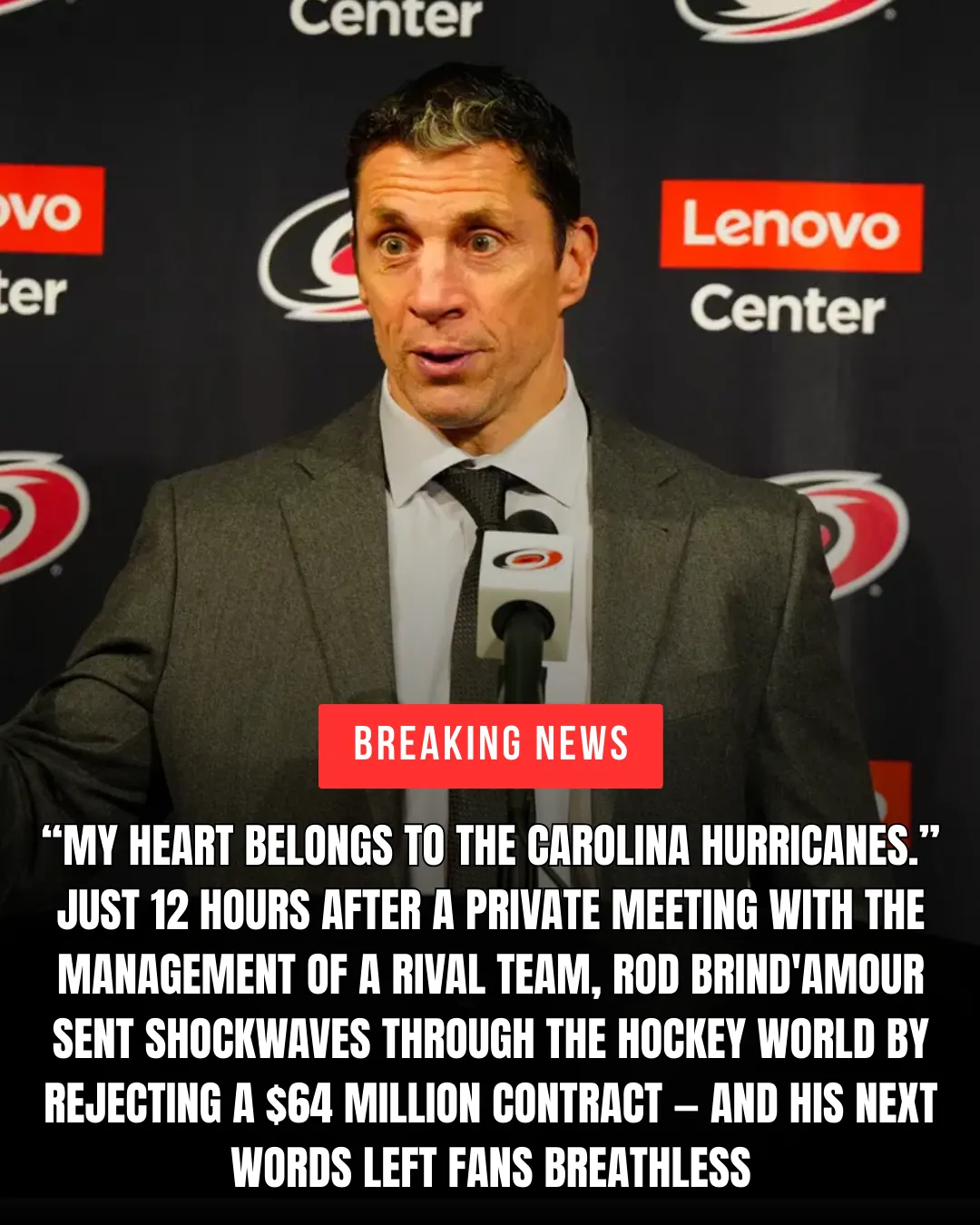 Rod Brind’Amour Rejects $64 Million Offer — and Rewrites the Meaning of Loyalty in the NHL...008