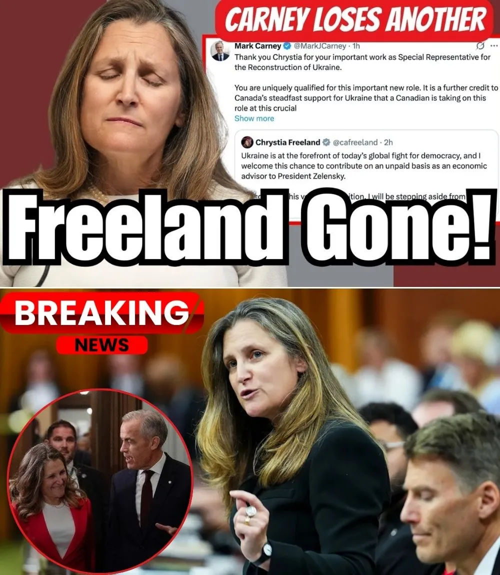 💣 OTTAWA BOMBSHELL: IS THE LIBERAL PARTY STARTING TO UNRAVEL? 🚨📉 Chrystia Freeland QUITS Parliament to Advise Zelensky as Foreign Role Backlash Erupts and Carney Faces MP EXODUS 🇨🇦🔥 Forget a routine resignation—this is a FULL-BLOWN POLITICAL CRISIS. With two senior Liberals bolting in days, conflict-of-interest alarms blaring, and insiders whispering about who’s next, one explosive detail behind Freeland’s sudden exit suggests the party’s internal fracture may be accelerating far faster than Ottawa admits…