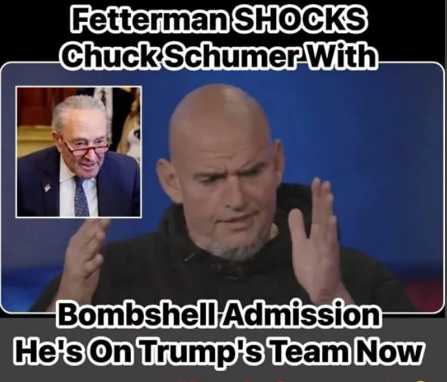 🦅 John Fetterman Has Had It With Democrats And He Just Said It Out Loud