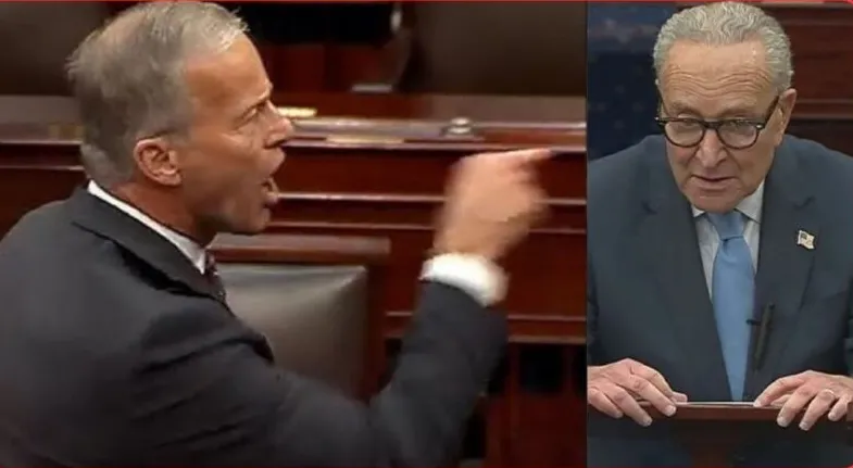 🦅 Thune Blasts Democrats Over Shutdown, Accuses Them of Holding Government Hostage !