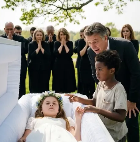 During a billionaire’s daughter’s funeral, a homeless boy suddenly ran to the coffin and shouted that she was still alive